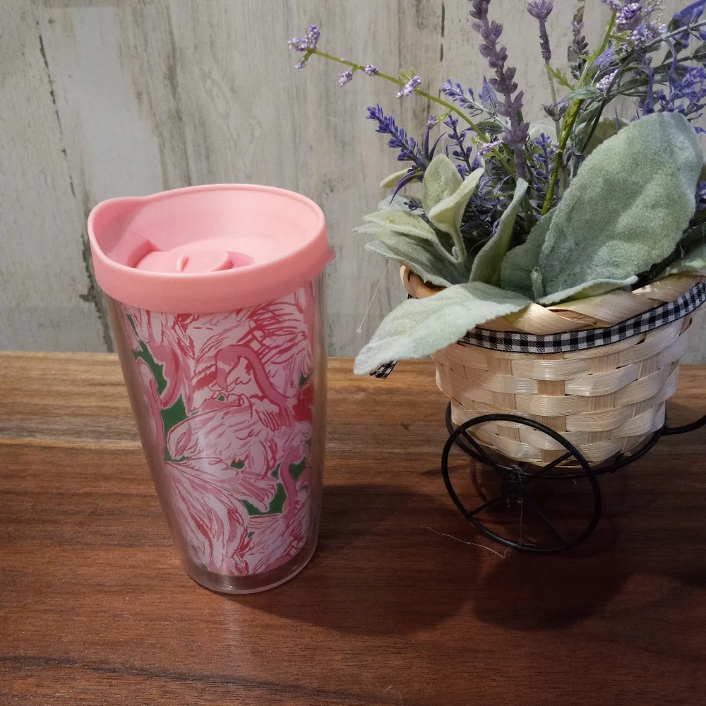 Lilly Pulitzer travel mug coffee wine for 2 - Picture 5 of 10